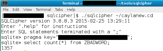 sqlcipher