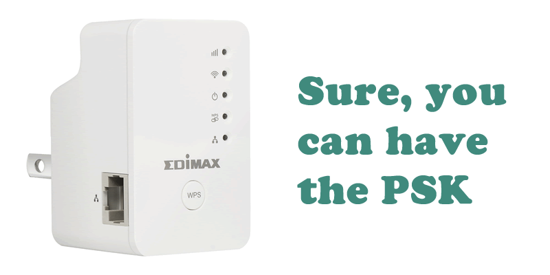 Edimax Wi-Fi Extender can disclose your WPA key