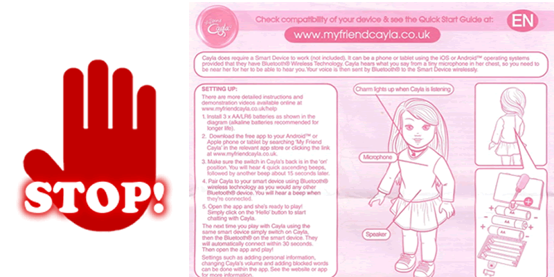 No Genesis Toys, My Friend Cayla can be hacked even if you do follow the instructions!