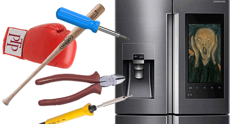 Hacking / ruining the Samsung Smart Fridge