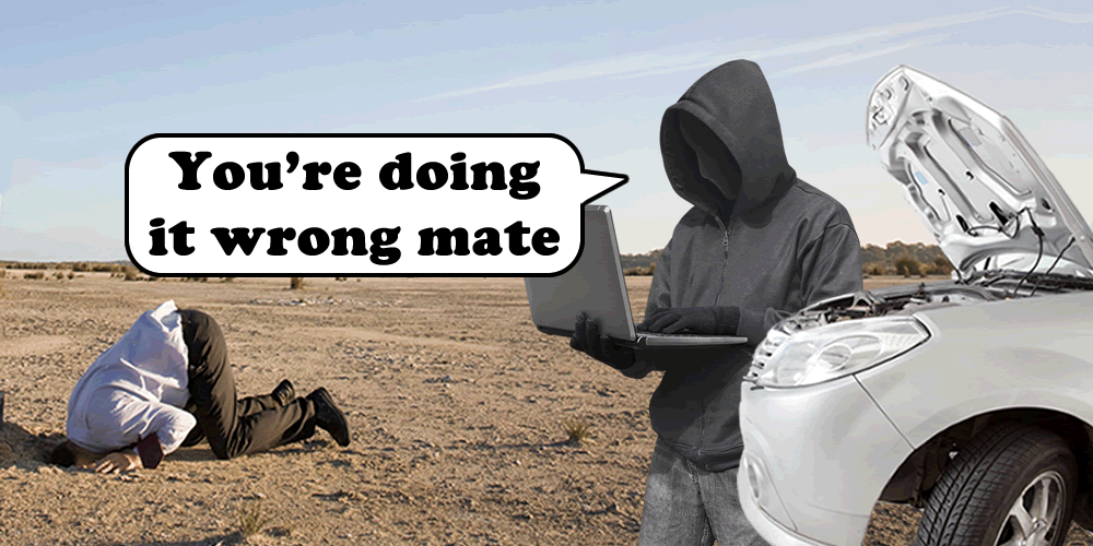 Getting your head under the hood and out of the sand: Automotive security testing