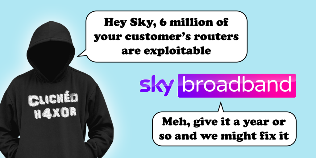SkyFail. 6 million routers left exposed