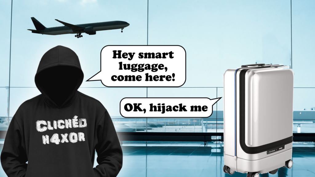 Hijacking smart luggage