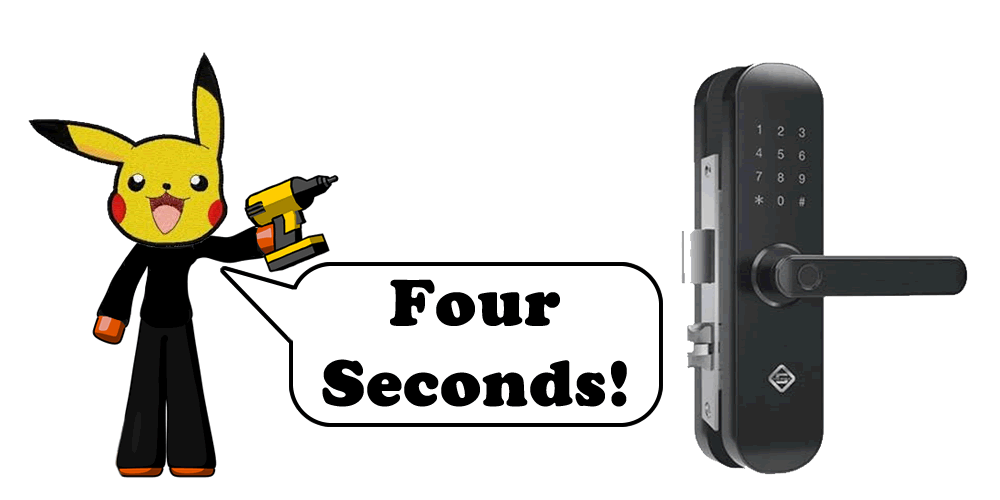 Drilling open a smart door lock in 4 seconds
