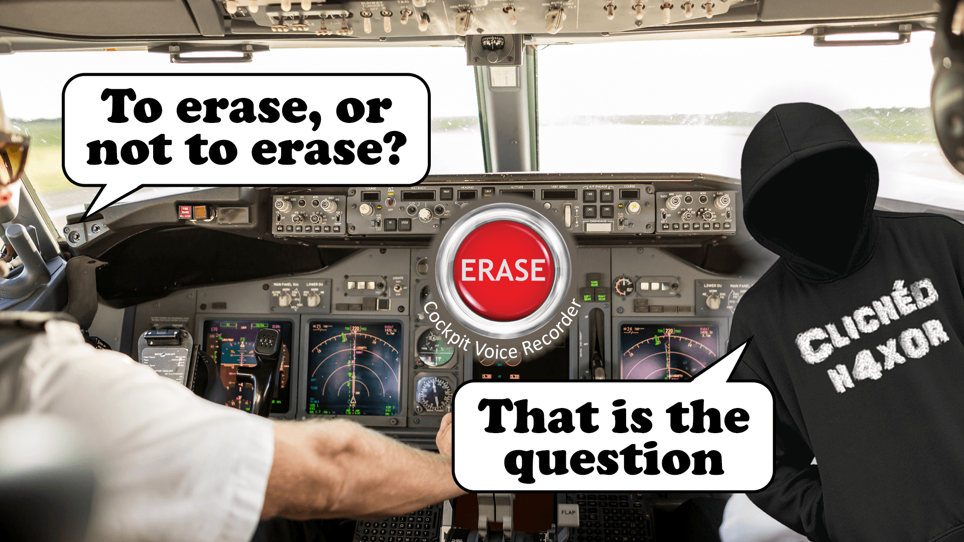 The surprising existence of the erase button on cockpit voice recorders