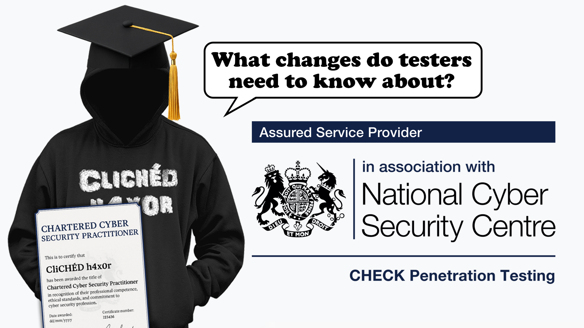 What testers need to know about the changes to the CHECK scheme