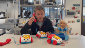 Audio bugging with the Fisher Price Chatter Bluetooth Telephone
